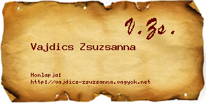 Vajdics Zsuzsanna névjegykártya